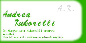 andrea kukorelli business card